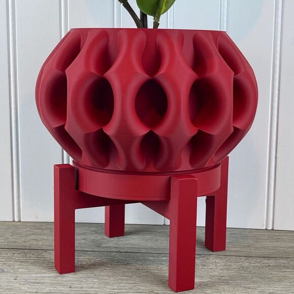 Modern Indoor Flower Pot w/ Drainage Tray, Xiomu Planter Pot - Picture 2 of 9